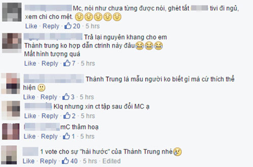 Thành Trung bị khán giả ném đá không thương tiếc.