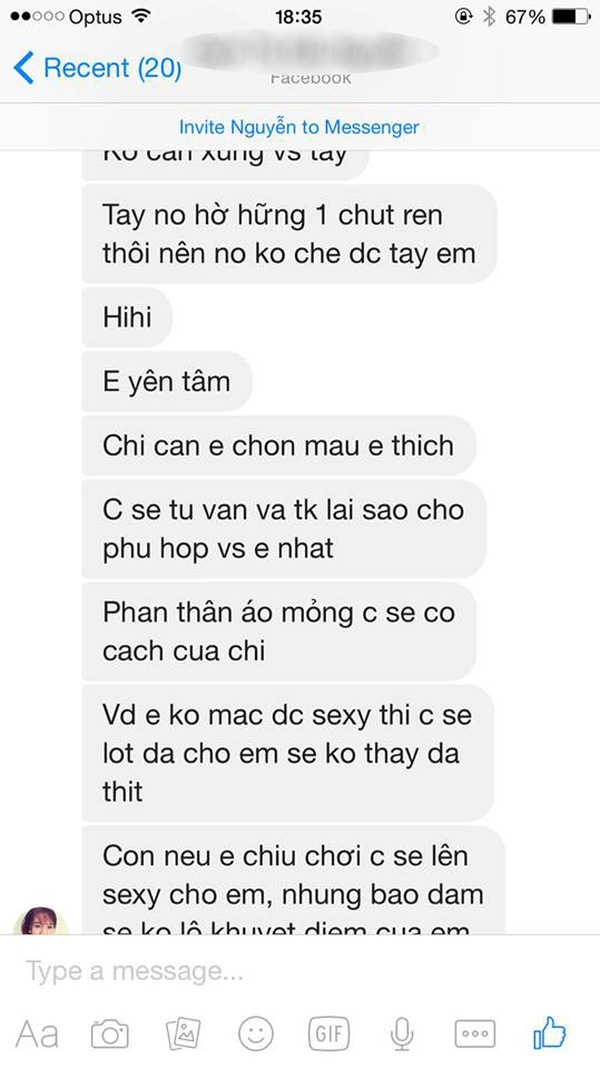 Những tư vấn và lời hứa của chị K.O. về việc chiếc váy sẽ che được khuyết điểm của A.N.