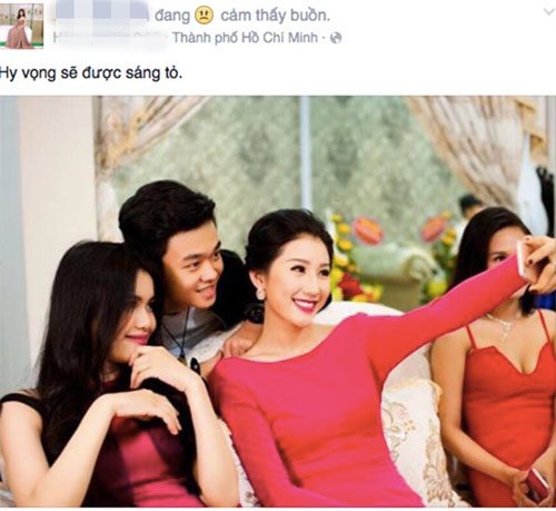 Cô nàng đăng tải status ám chỉ trên trang cá nhân