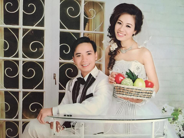 Chị Yên xinh đẹp trong bức ảnh cưới ngày chưa bị bệnh.