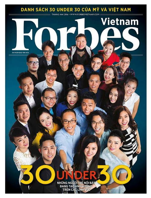 
Minh Nhật (bìa trái) lọt sanh sách 30 under 30 của tạp chí Forbes Vietnam.
