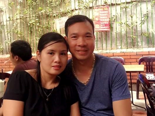 Hoàng Xuân Vinh và vợ Phan Hương Giang.