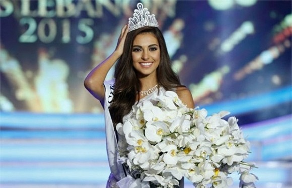 
Hoa hậu Thế giới Lebanon - top 5 Hoa hậu Thế giới 2015 Valerie Abou Chacra là người đẹp dẫn đầu.
