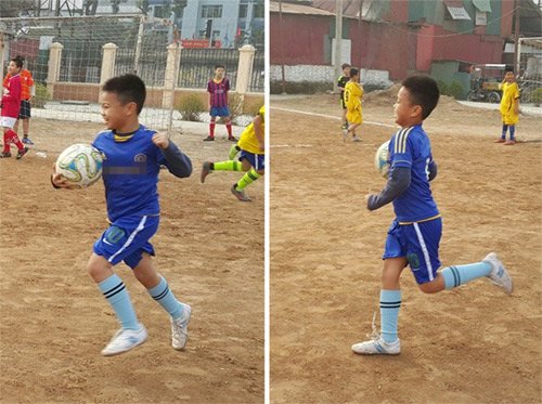
Trần Lập cũng tự hào khi con trai đam mê bóng đá giống mình.

