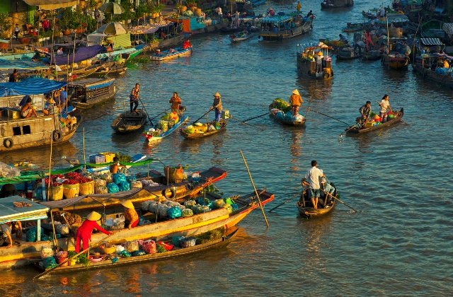 
Chợ nổi Ngã Năm- Sóc Trăng- Ảnh Lê Hữu Dũng
