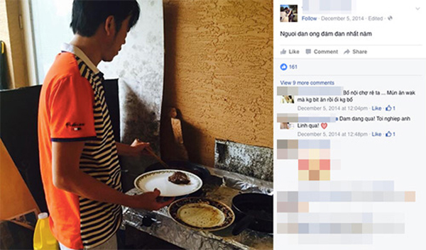
Trên tài khoản instargram, Võ Lê Thành Vinh đã chia sẻ ảnh danh hài Hoài Linh vào bếp với chú thích: Người đàn ông đảm đang nhất của năm.
