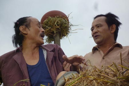 Một cảnh trong phim hài Tết Văn Lang cả làng nói phét. Ảnh: N.Thuyết