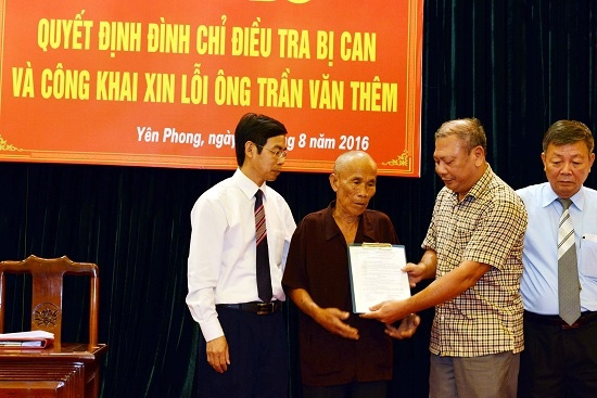 Phải mất tới 46 năm đằng đẵng, ông Thêm mới đòi lại được hai tiếng “trong sạch” cho cuộc đời mình. Ảnh: X.Thắng