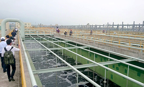 Hệ thống xử lý nước thải của Formosa Hà Tĩnh. Ảnh: Đức Hùng