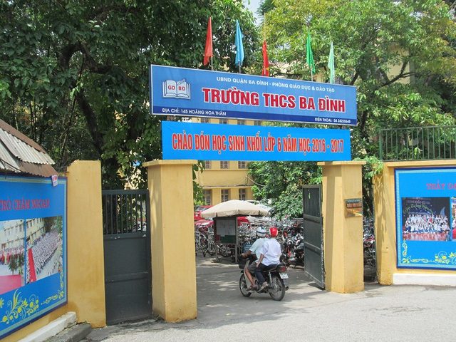 
Trường THCS Ba Đình, nơi vừa bị tấn công hệ thống sổ liên lạc điện tử. Ảnh: Nông Thuyết

 
