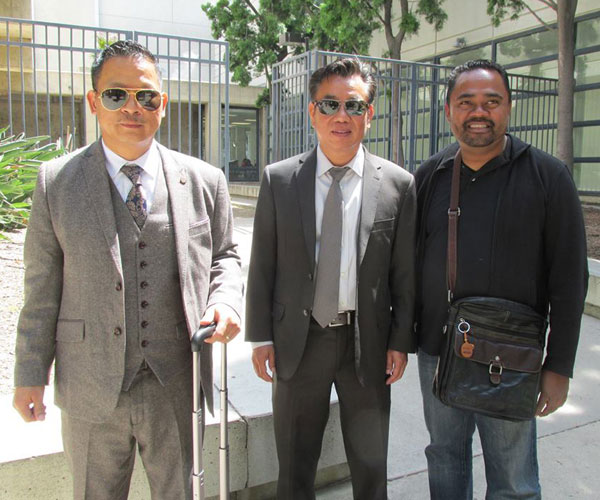 
Luật sư Đỗ Phủ (người đứng giữa) tiếp tục có những thông tin có lợi cho Minh Béo.
