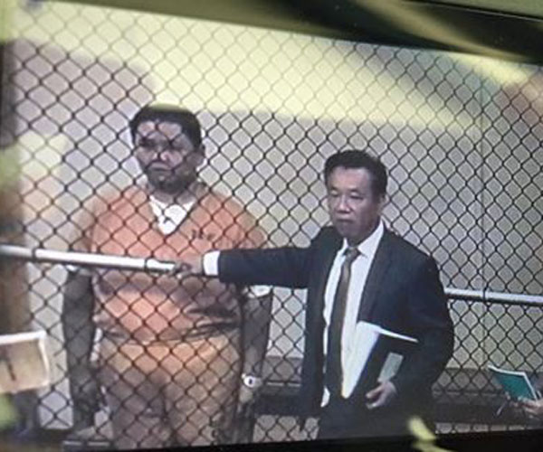 
Hình ảnh Minh Béo trong buồng giam chụp từ clip.
