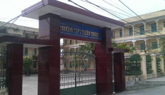 
Trường THPT Thiên Trường, Giao Thủy, Nam Định nơi em P. đang theo học.
