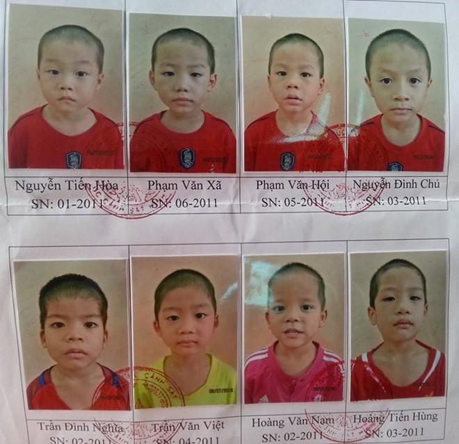 
8 bé trai được giải cứu khỏi bọn mua bán người vẫn chưa tìm được cha, mẹ, người thân. Ảnh: Cục cảnh sát hình sự cung cấp.
