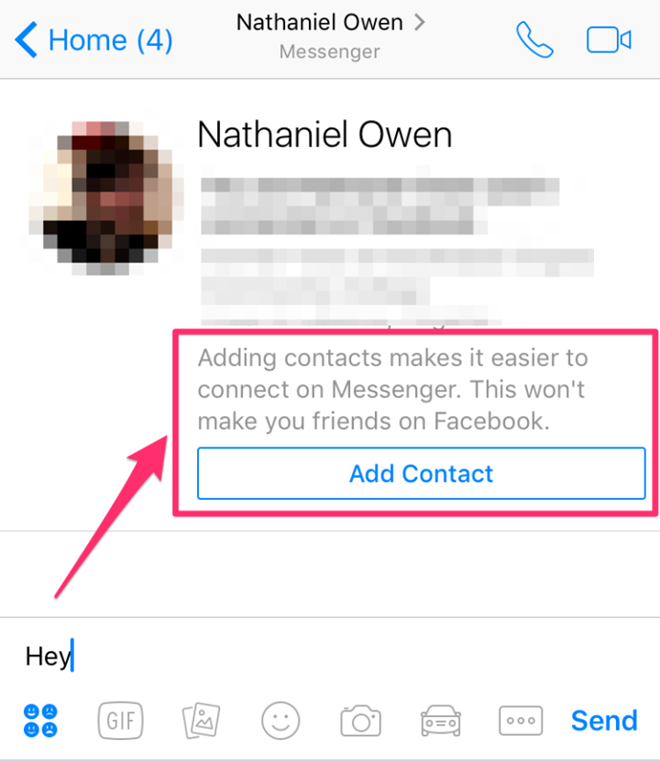 
Tính năng thêm vào danh bạ trên Messenger mà không cần kết bạn thật sự trên Facebook.

