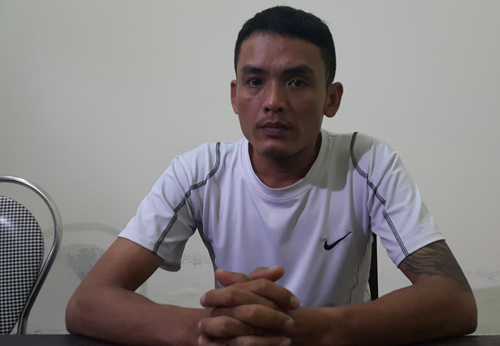 
Nguyễn Đức Lam tại cơ quan điều tra. Ảnh: Hải B&igrave;nh.
