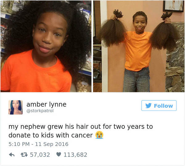 
Bức hình trước và sau khi cắt tóc của Thomas được dì Amber Ray đăng lên Twitter thu hút được sự chú ý của mọi người và giới truyền thông.
