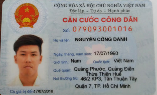 Nghi can Nguyễn Công Danh