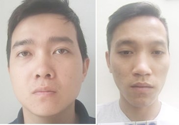 Phước (bên trái) và Thịnh. ẢNH: CÔNG AN Q.THANH KHÊ