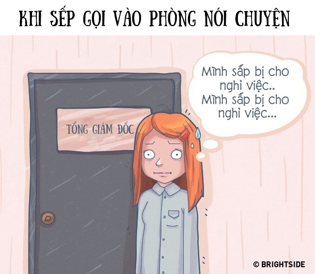 Phần lớn nhân viên đều lo lắng khi phải vào gặp sếp mà không biết lý do.