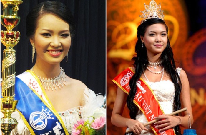 
Thụy V&acirc;n v&agrave; Th&ugrave;y Dung đ&ecirc;m chung kết HH năm 2008
