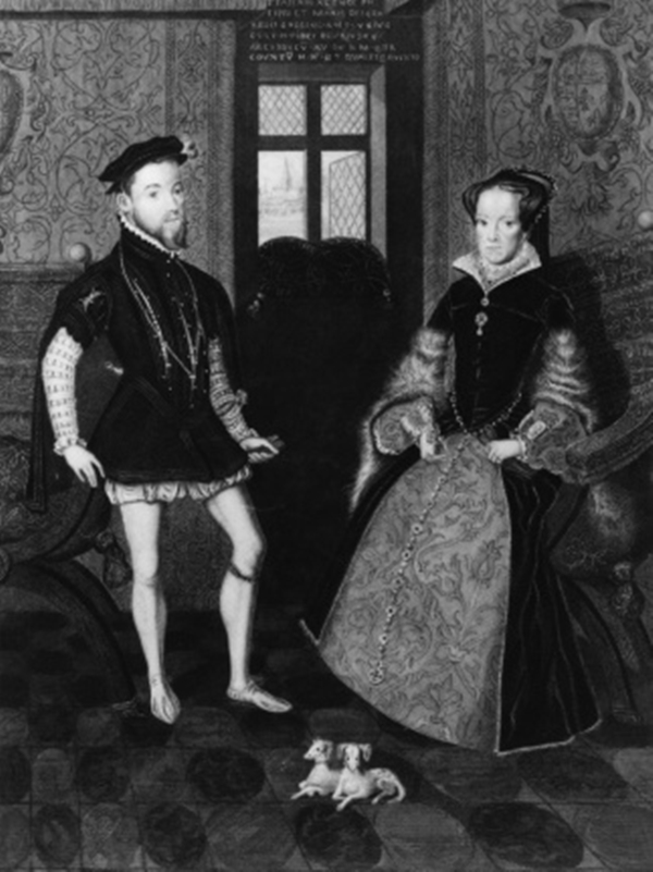 
Nữ hoàng Mary I và chồng.
