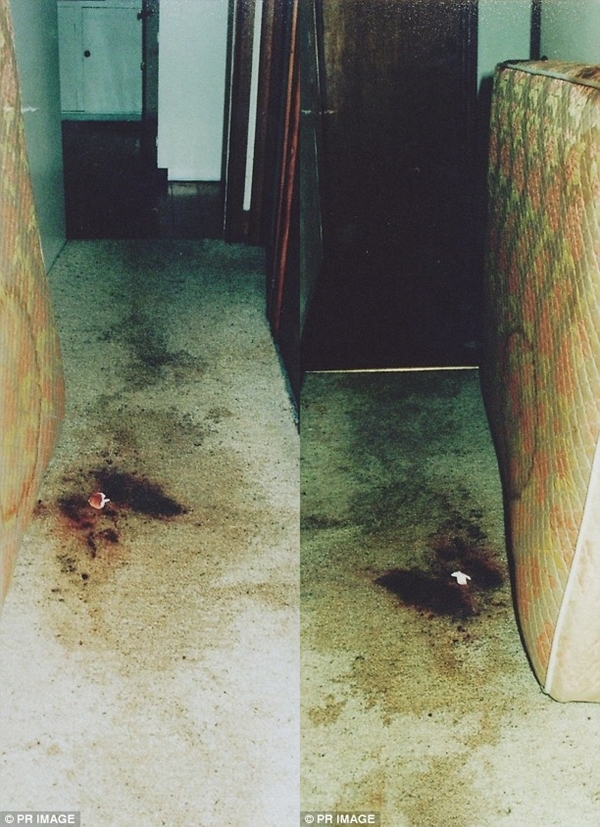
Dấu máu được phát hiện trong nhà Membrey.
