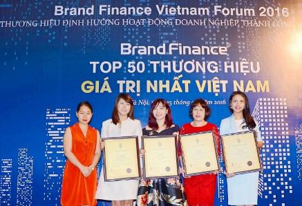 Vingroup sở hữu 5 thành viên lọt Top 50 Brand Finance 2016