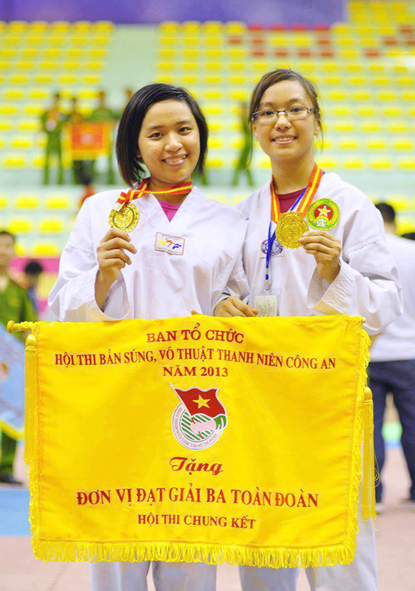 Vũ Thị Thu Huyền thường xuyên thi đấu và đoạt giải tại các cuộc thi võ thuật trong ngành công an