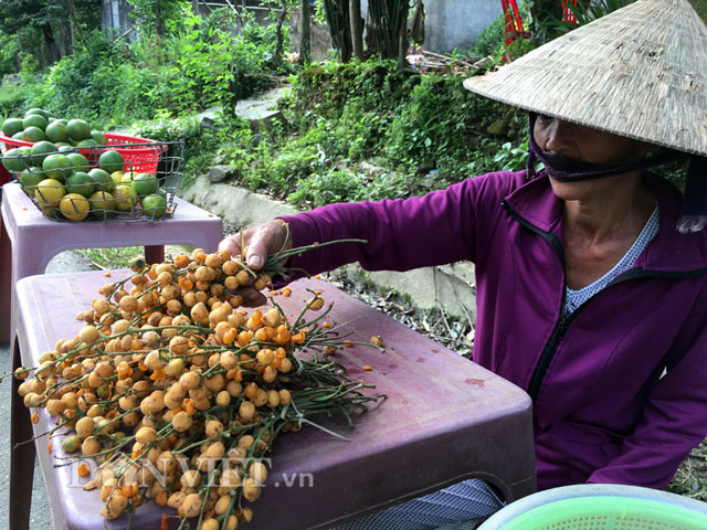 
Trái nẻ được người dân Trà Bồng bày bán ở ven đường
