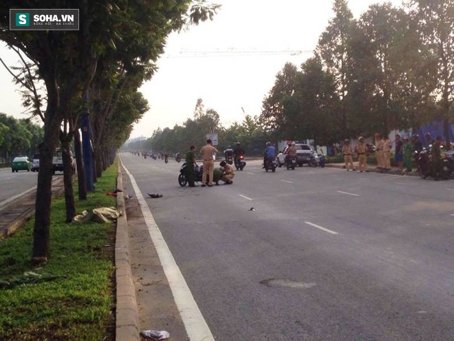 Lực lượng chức năng tại hiện trường.