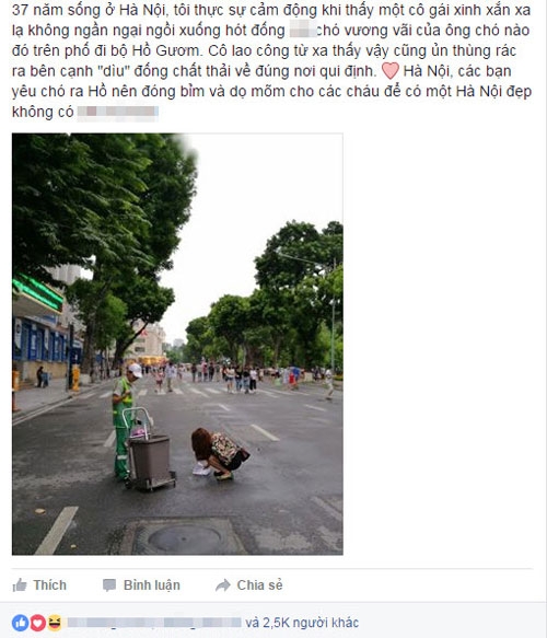 Cô gái trẻ với hành động ai cũng phải ngước nhìn.
