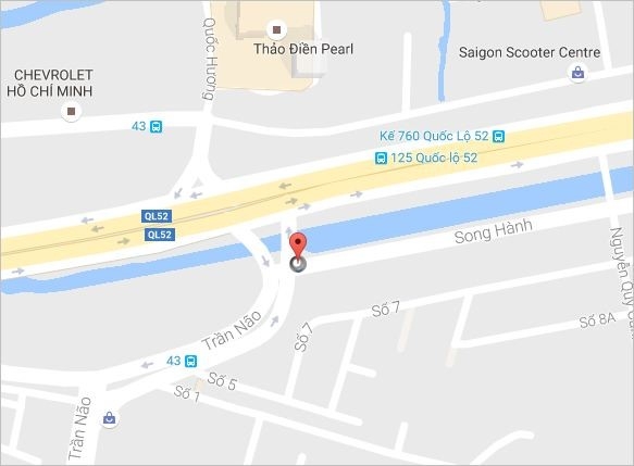 Vị tr&iacute; gần nơi xảy ra vụ việc. Ảnh: Google Maps.
