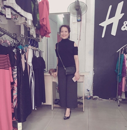 Chị Nhung hiện làm việc tại một cửa hàng thời trang tại Hải Phòng.