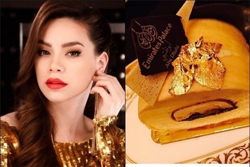 
Nữ ca sỹ xài toàn hàng hiệu, nghỉ tại khách sạn 7 sao đắt đỏ và ăn bánh dát vàng tại Dubai.
