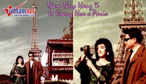 Thẩm Thúy Hằng và đạo diễn Lê Hoàng Hoa ở Paris