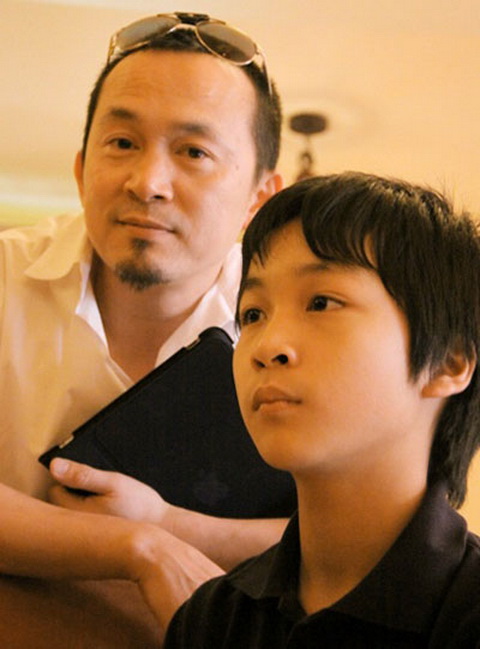 
Quốc Trung và con trai Đăng Quang
