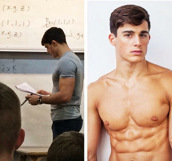 
Một học sinh đã chụp lén thầy giáo điển trai và ghép một hình ảnh bán thân của anh rồi tung lên mạng xã hội.
