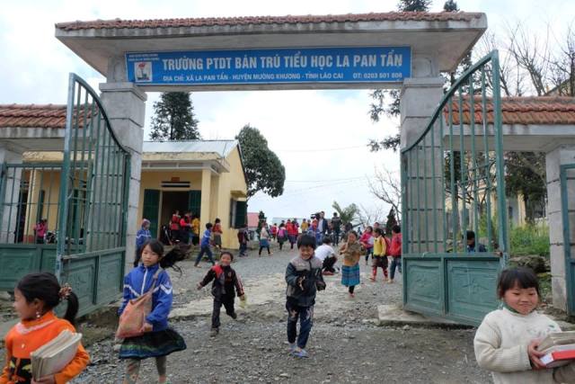 
Trường tiểu học bán trú La Pan Tẩn (huyện Mường Khương, tỉnh Lào Cai). Ảnh: Cao Tuân
