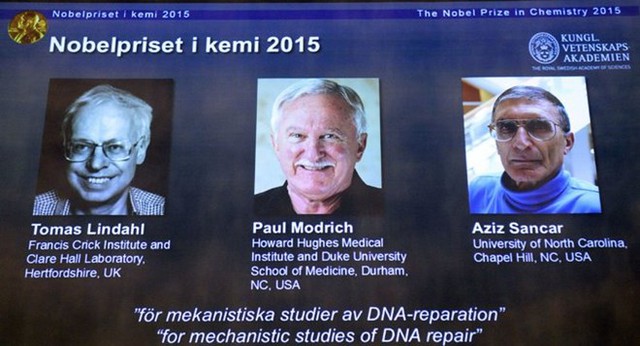 
Chủ nhân giải Nobel Hóa học 2015

