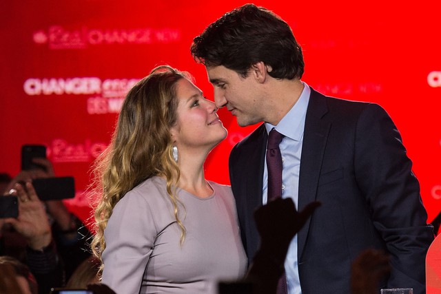 
Tân thủ tướng Canada - Justin Trudeau và vợ - Sophie Grégoire-Trudeau
