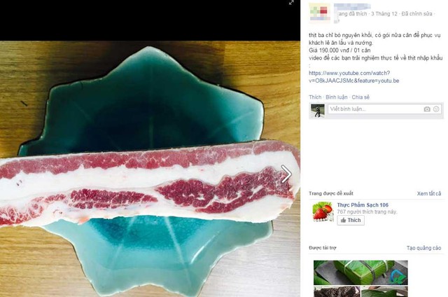 
Thịt nhập khẩu giá rẻ đang được bàn tràn lan trên các trang mạng xã hội
