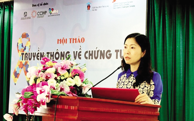 Bà Trần Thị Hoa Mai, Phó Chủ tịch Mạng lưới người tự kỷ Việt Nam (VAN). ẢNH: KA