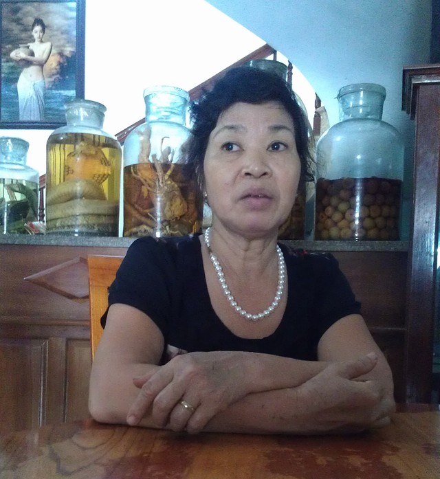 Bà Chu Thị Lê đang kể về bài thuốc “dùng một lần duy nhất” phòng bệnh tai biến mạch máu não.