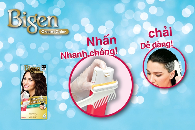 
Bigen Cream Color (hay Bigen One Push)- Nhuộm tóc thông minh chỉ bằng 2 bước
