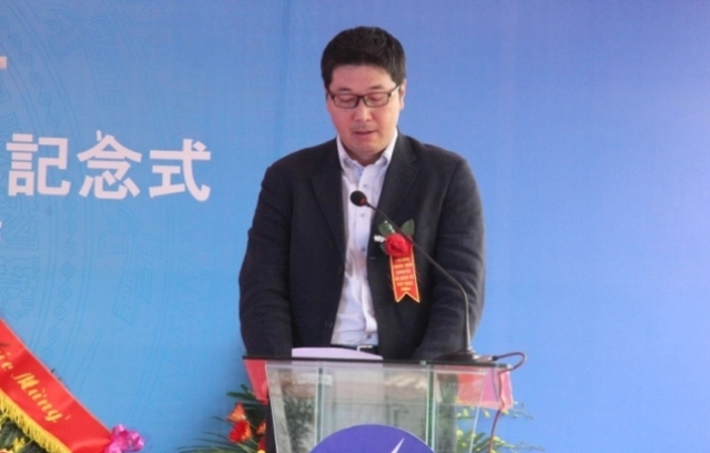 Ông Satoshi YAMAMOTO- cố vấn cao cấp JICA Việt Nam phát biểu tại buổi lễ