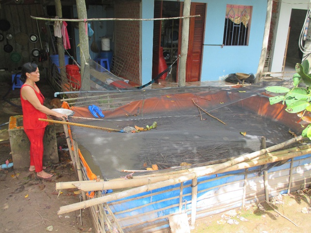 Nhờ tham gia dự án “Sức sống Mê Kông”, chị Thủy đã sửa sang nhà cửa, mua xe máy cho chồng có phương tiện đi làm, đồng thời mở rộng chăn nuôi