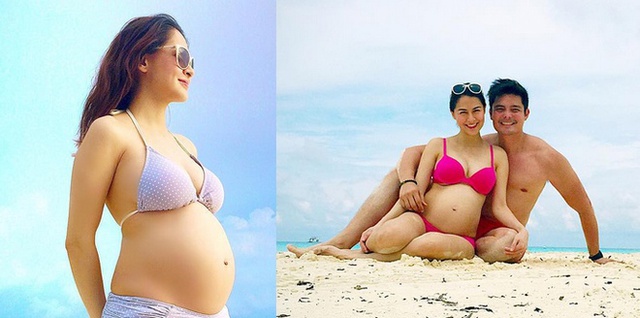 Marian Rivera diện bikini màu sắc khi đi nghỉ ở đảo.