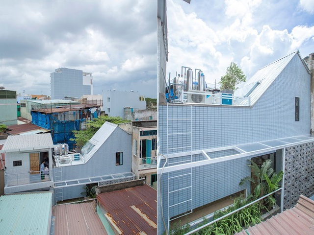 Công trình với diện tích nhỏ 16,25 m2 (2,5x6,5m) nằm trong một hẻm có bề ngang chưa tới 2m ở Sài Gòn.