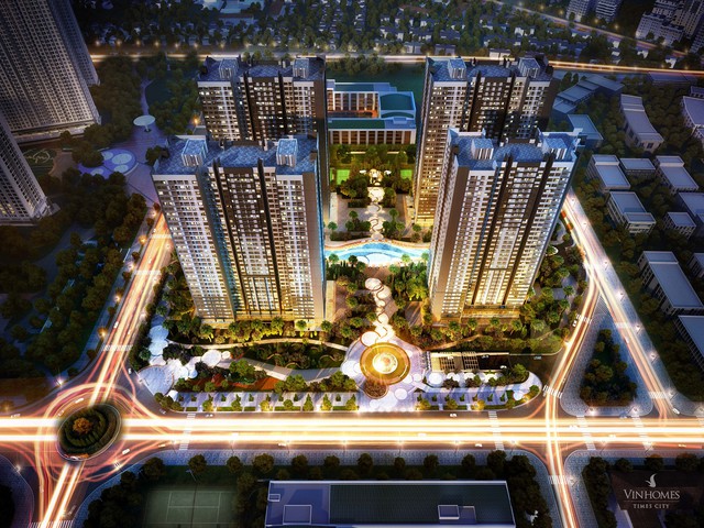 Phối cảnh về đ&ecirc;m Khu căn hộ Park Hill PREMIUM